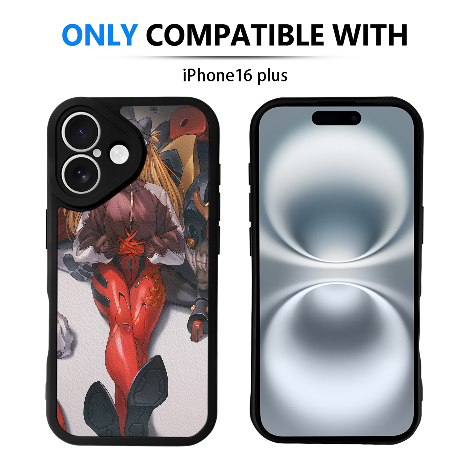 （画像用） EVA 新世紀エヴァンゲリオン 【iPhone 16シリーズ対応】シリコンスマホケース（レザー調） 材質：シリコン
